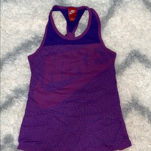 Nike girls purple racer back tank top.